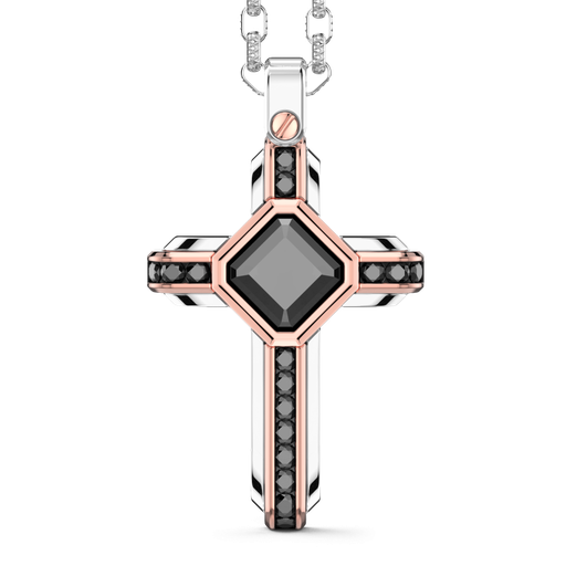 [UC103#9501] Zancan Necklace In 18K Gold With Black Diamonds