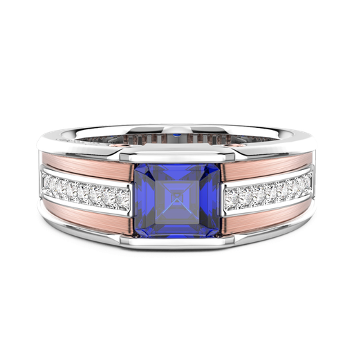 [UA027#9504] Zancan Chevalier Ring In 18Kt Gold And Blue Sapphire