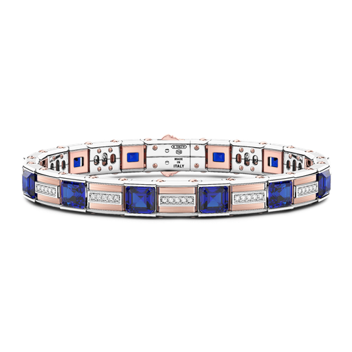 [UB076#9510] Zancan Bracelet In 18Kt Gold With Blue Sapphires