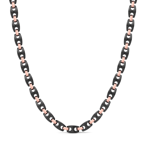 [KC063#9551] Zancan 18K Gold, Diamonds And Black Ceramic Necklace