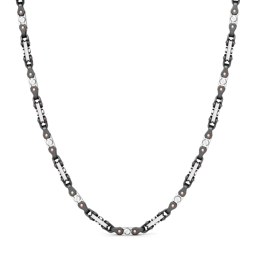 [KC055-55#9554] Zancan 18K Gold And Black Ceramic Necklace