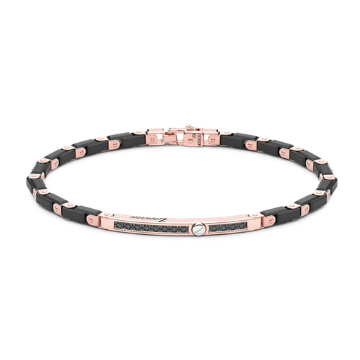[KB042#9555] Zancan Bracelet In 18Kt Gold And Black Ceramic
