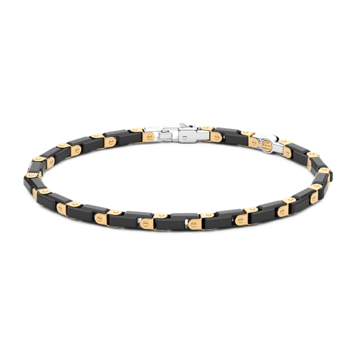 [KB040#9557] Zancan 18K Gold And Black Ceramic Bracelet