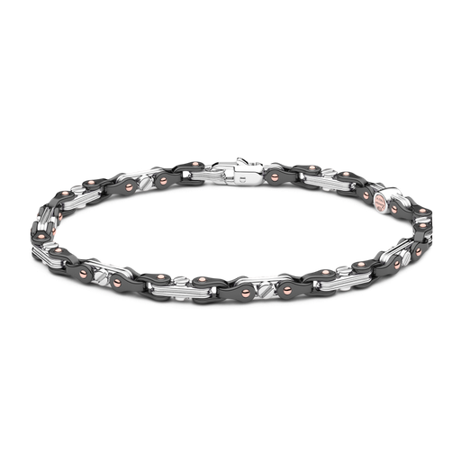 [KB035#9565] Zancan 18K Gold And Black Ceramic Bracelet