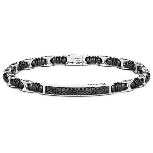 [KB051B-N#9566] Zancan Bracelet In 18Kt Gold, Ceramic And Diamonds