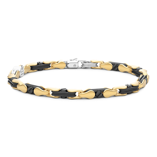 [KB037#9567] Zancan 18K Gold And Black Ceramic Bracelet