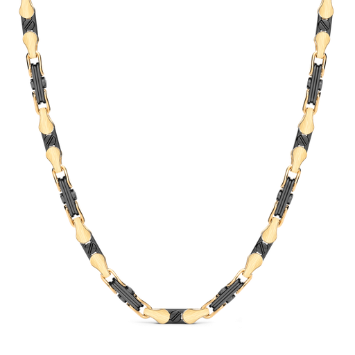 [KC057-55#9570] Zancan 18K Gold And Black Ceramic Necklace