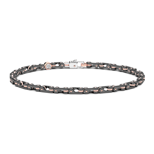 [KB055R-N#9573] Zancan Bracelet In 18K Gold And Black Ceramic