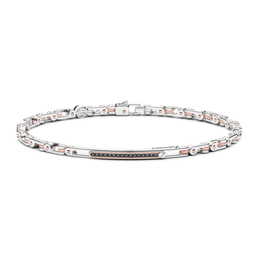 [EB855BR#9631] Zancan Bracelet In 18Kt Gold With Black Diamonds