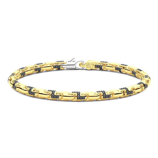[EB865#9639] Zancan Bracelet In 18Kt Yellow Gold And Black Diamonds