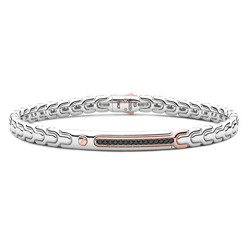 [EB874#9646] Zancan Bracelet In 18K Gold With Tag And Black Diamonds