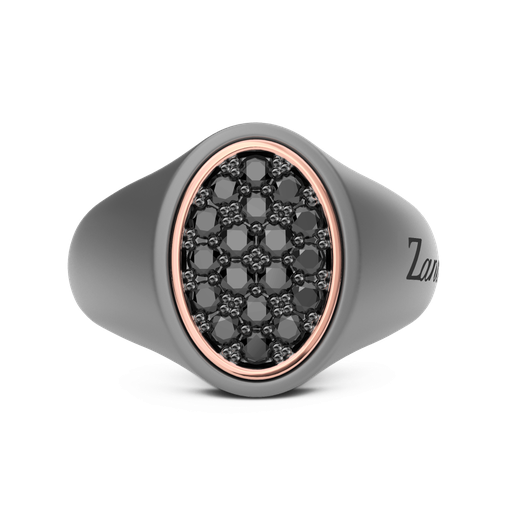 [ETA204R#9920] Zancan Ring In Titanium, 18Kt Gold, And Natural Diamonds
