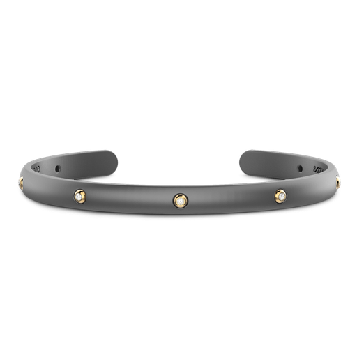 [ETB217G#9921] Zancan Titanium, 18Kt Gold & Diamond Bracelet