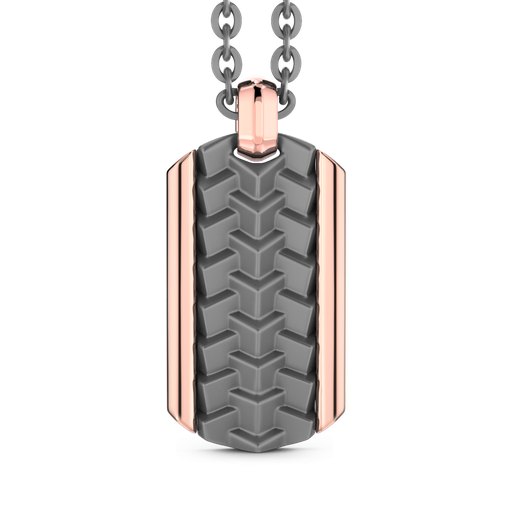 [ETC238-55#9938] Zancan Titanium & 18Kt Gold Necklace
