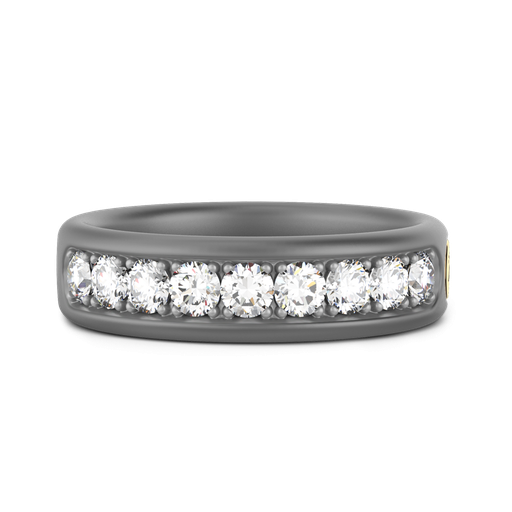 [ETA207G#9949] Zancan ring in titanium, 18kt gold and diamonds