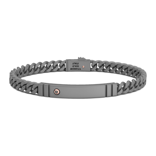 [ETB215R#9962] Zancan Titanium & 18Kt Gold Bracelet