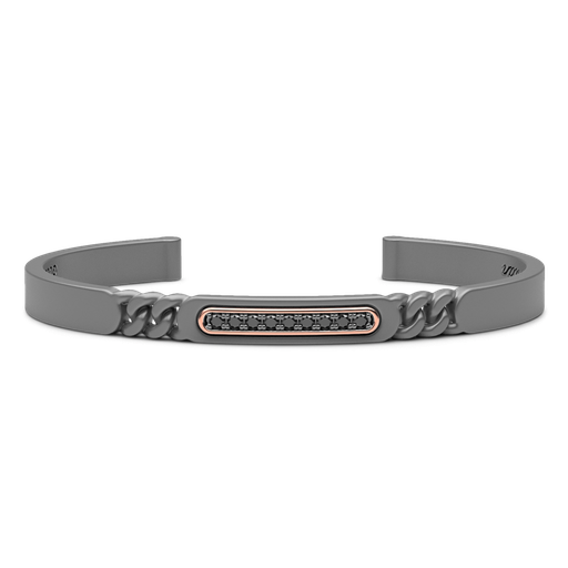 [ETB226R#9969] Zancan Titanium, 18Kt Gold & Diamond Bracelet