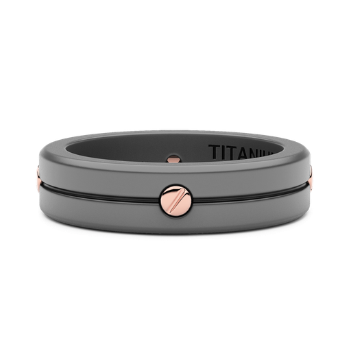 [ETA117#9979] Zancan Ring In Titanium And 18Kt Gold