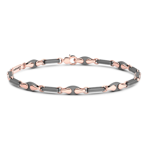 [ETB203#9989] Zancan Titanium & 18Kt Gold Bracelet