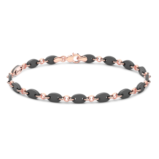 [ETB205#9991] Zancan Titanium & 18Kt Gold Bracelet