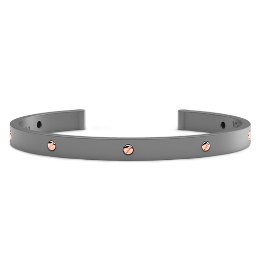 [ETB130#9992] Zancan Titanium And 18Kt Gold Bracelet