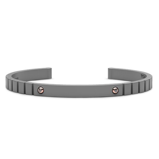 [ETB129#9993] Zancan Titanium, 18Kt Gold & Diamond Bracelet
