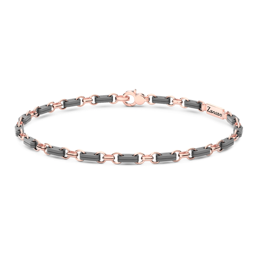 [ETB207#9998] Zancan Titanium & 18Kt Gold Bracelet